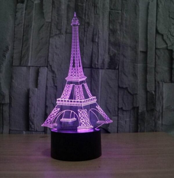 Lampada a Led 3D Paris Tour Eiffel